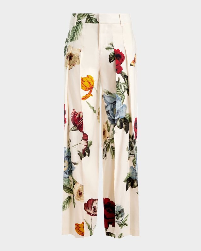 Blaire Provence Floral Pleated Pants